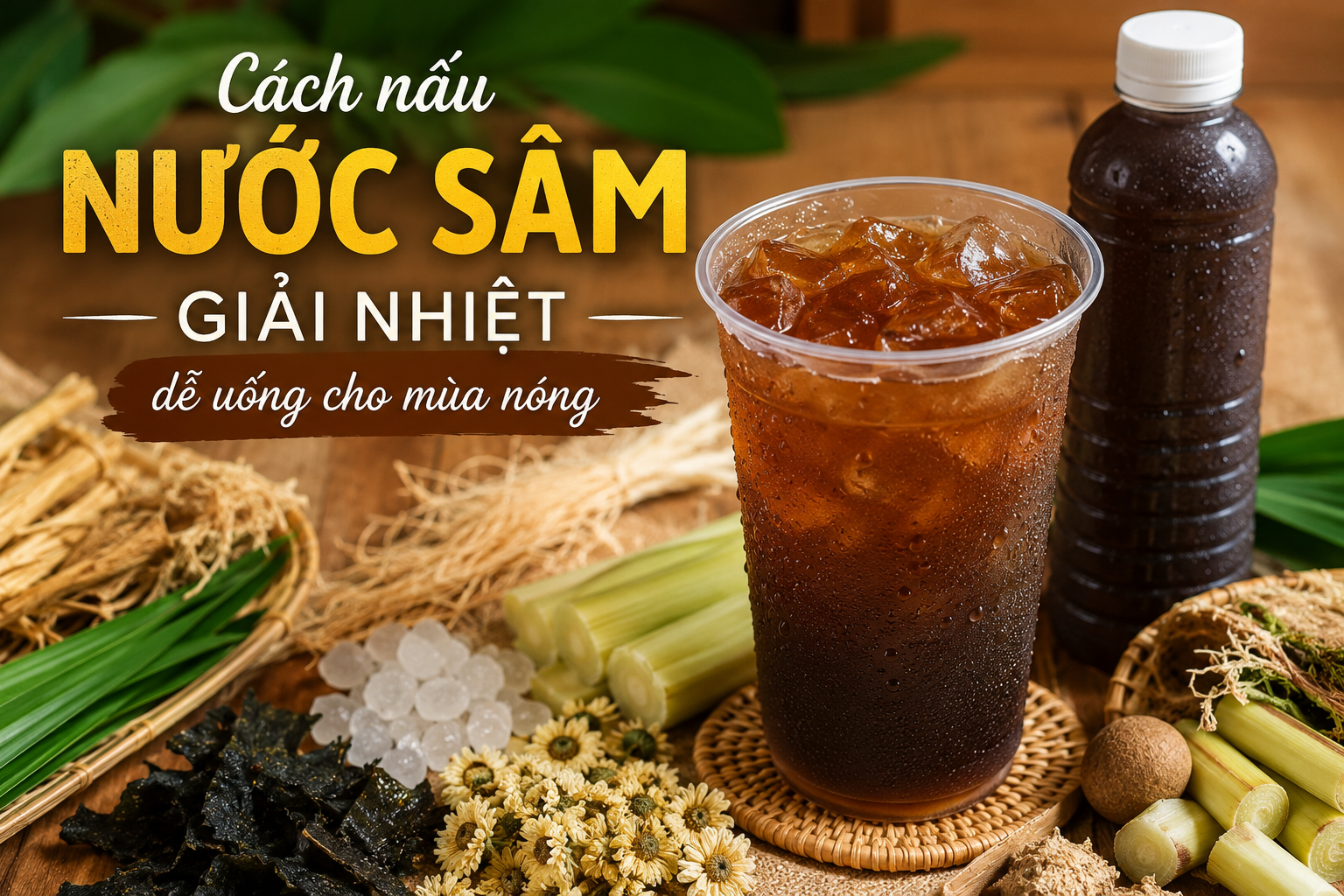 Cách nấu nước sâm giải nhiệt dễ uống cho mùa nóng